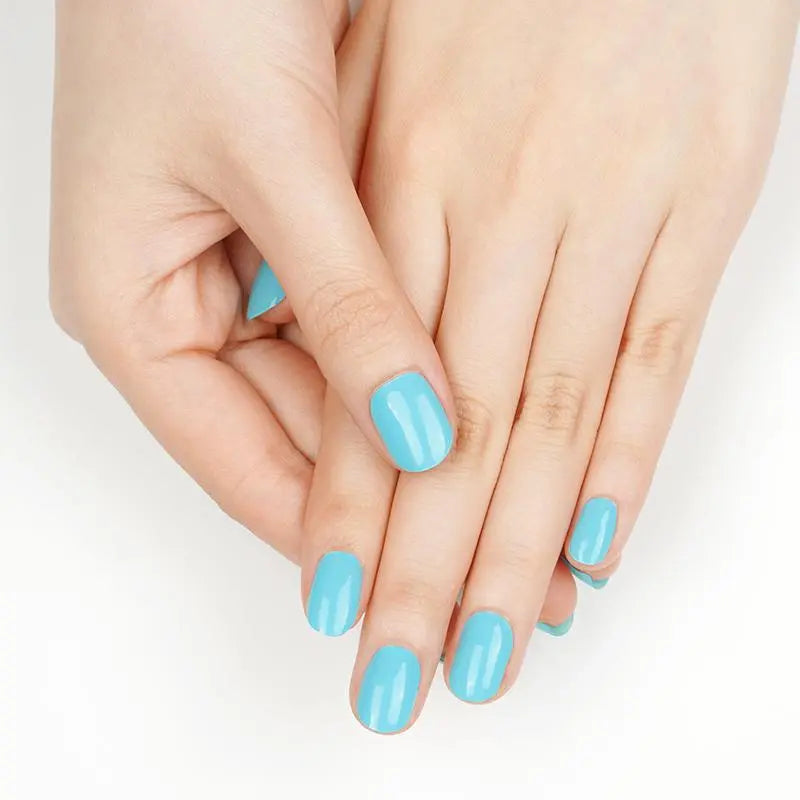 Blue Gel Stickers Strip Tape — Semi-Cured Gel Nail Wraps