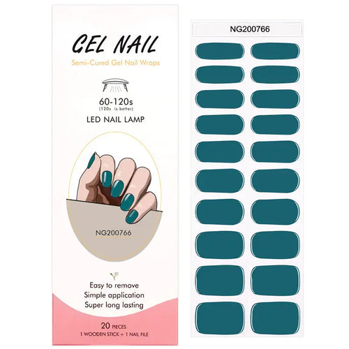Blue-Gray — Semi-Cured Gel Nail Wraps