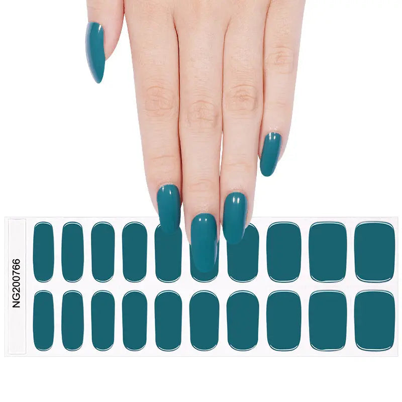 Blue-Gray — Semi-Cured Gel Nail Wraps