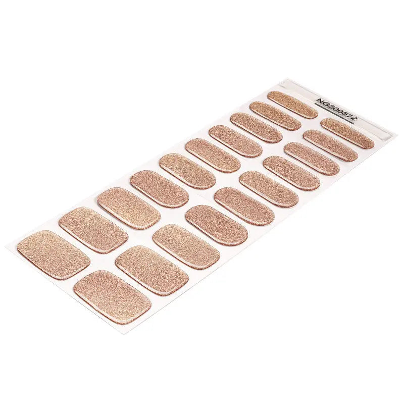 Brown Chrome Glitter – & Customization Available — Semi-Cured Gel Nail Wraps