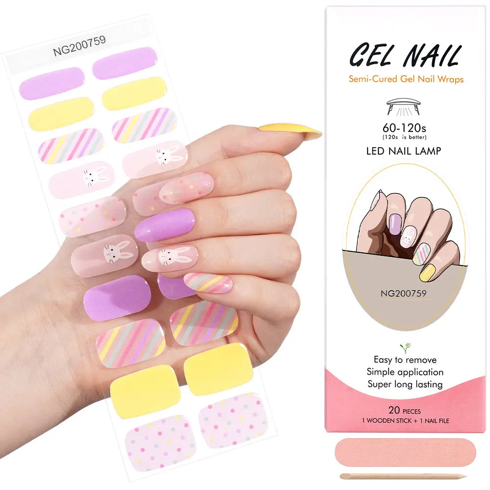 Bunny — Semi-Cured Gel Nail Wraps
