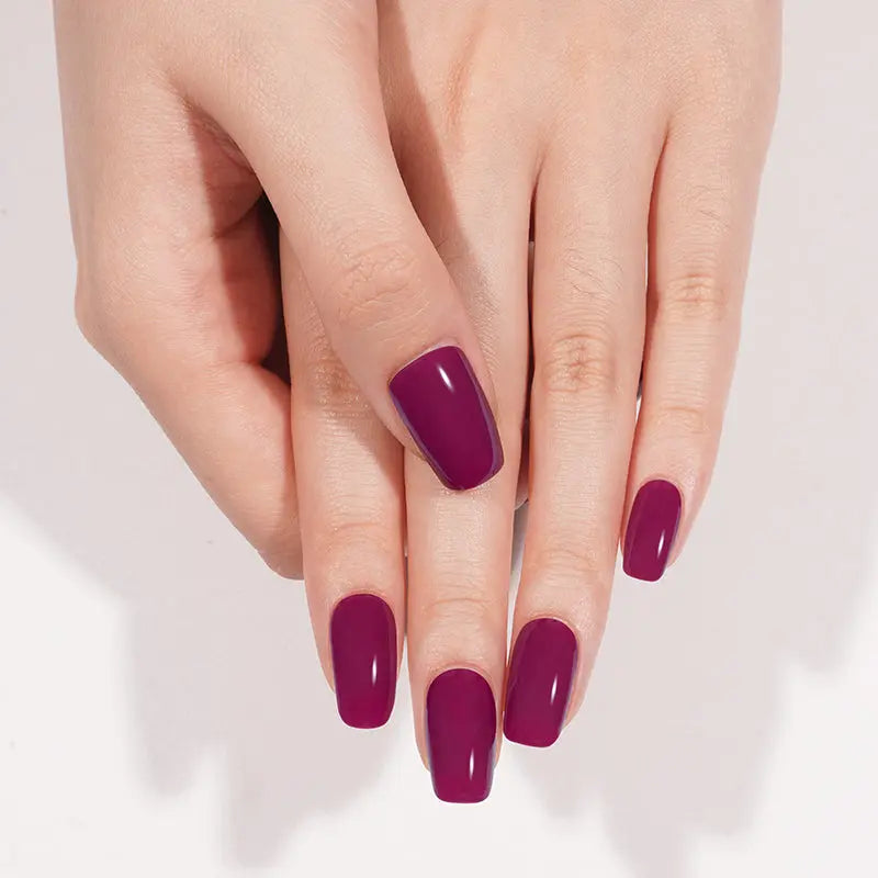 Burgundy – & Customization Available — Semi-Cured Gel Nail Wraps