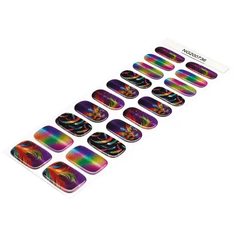Carnival Mask — Semi-Cured Gel Nail Wraps