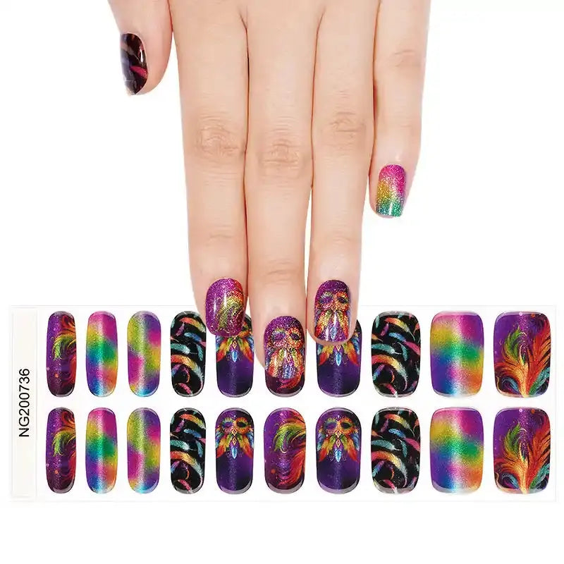 Carnival Mask — Semi-Cured Gel Nail Wraps