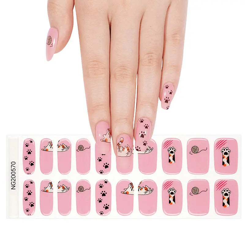 Easy Application Nail Art — Semi-Cured Gel Nail Wraps