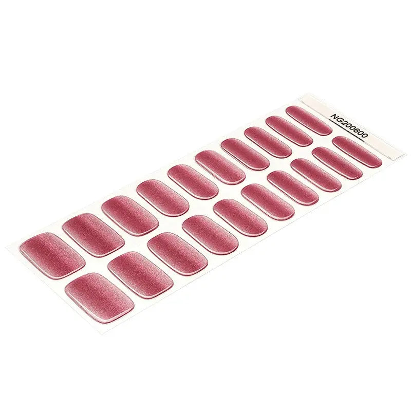 Cat-eye Gel Stickers Glitter — Semi-Cured Gel Nail Wraps