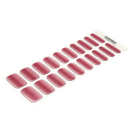 Cat-eye Gel Stickers Glitter — Semi-Cured Gel Nail Wraps