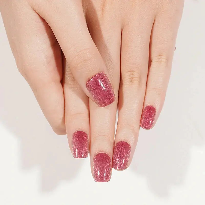 Cat-eye Gel Stickers Glitter — Semi-Cured Gel Nail Wraps