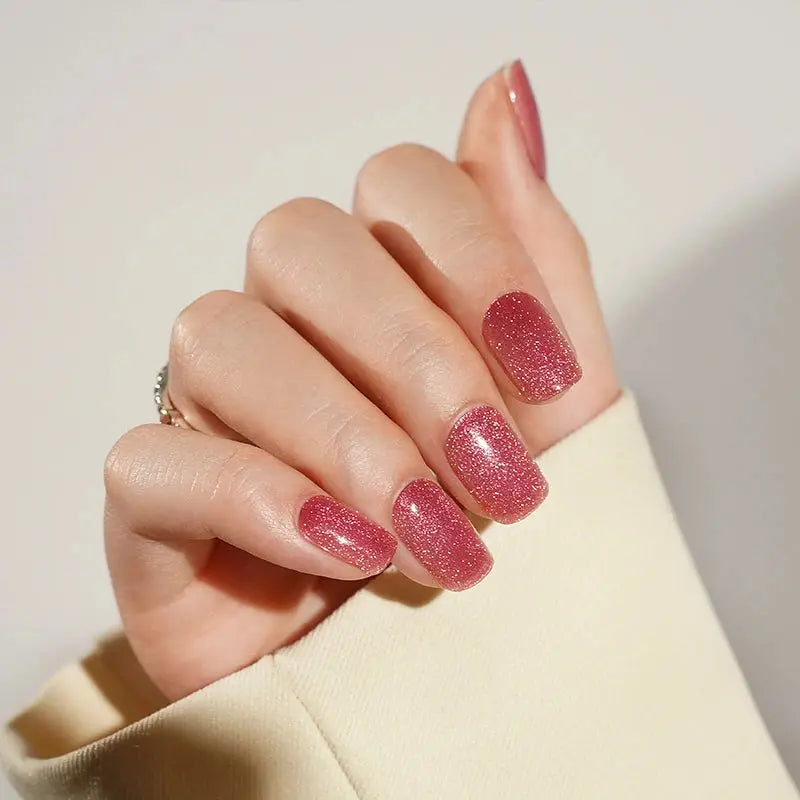 Cat-eye Gel Stickers Glitter — Semi-Cured Gel Nail Wraps