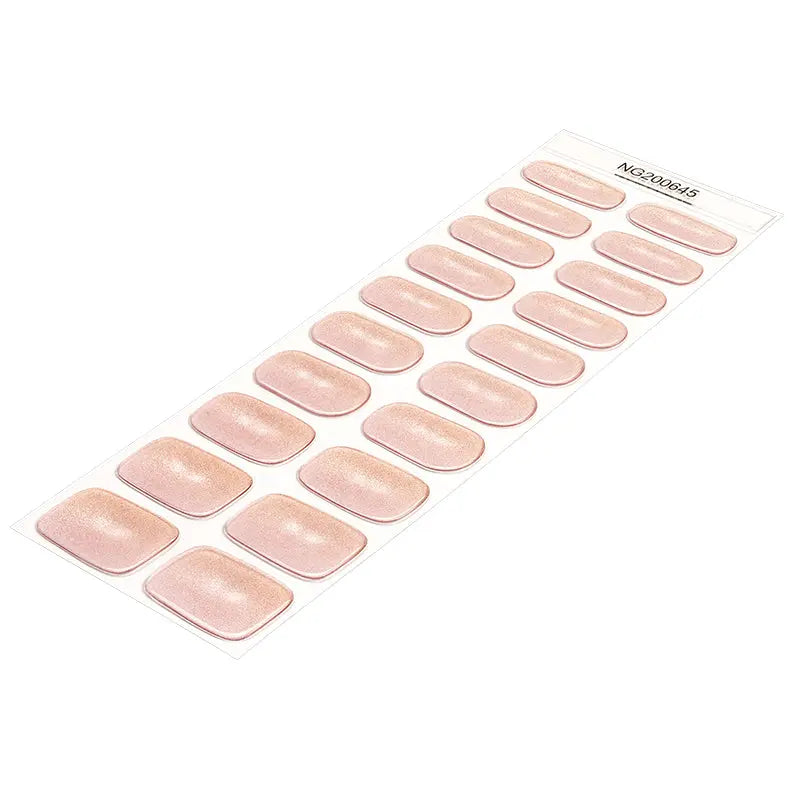 Cat-eye Glitter Gel Stickers Customizable For Brands — Semi-Cured Gel Nail Wraps