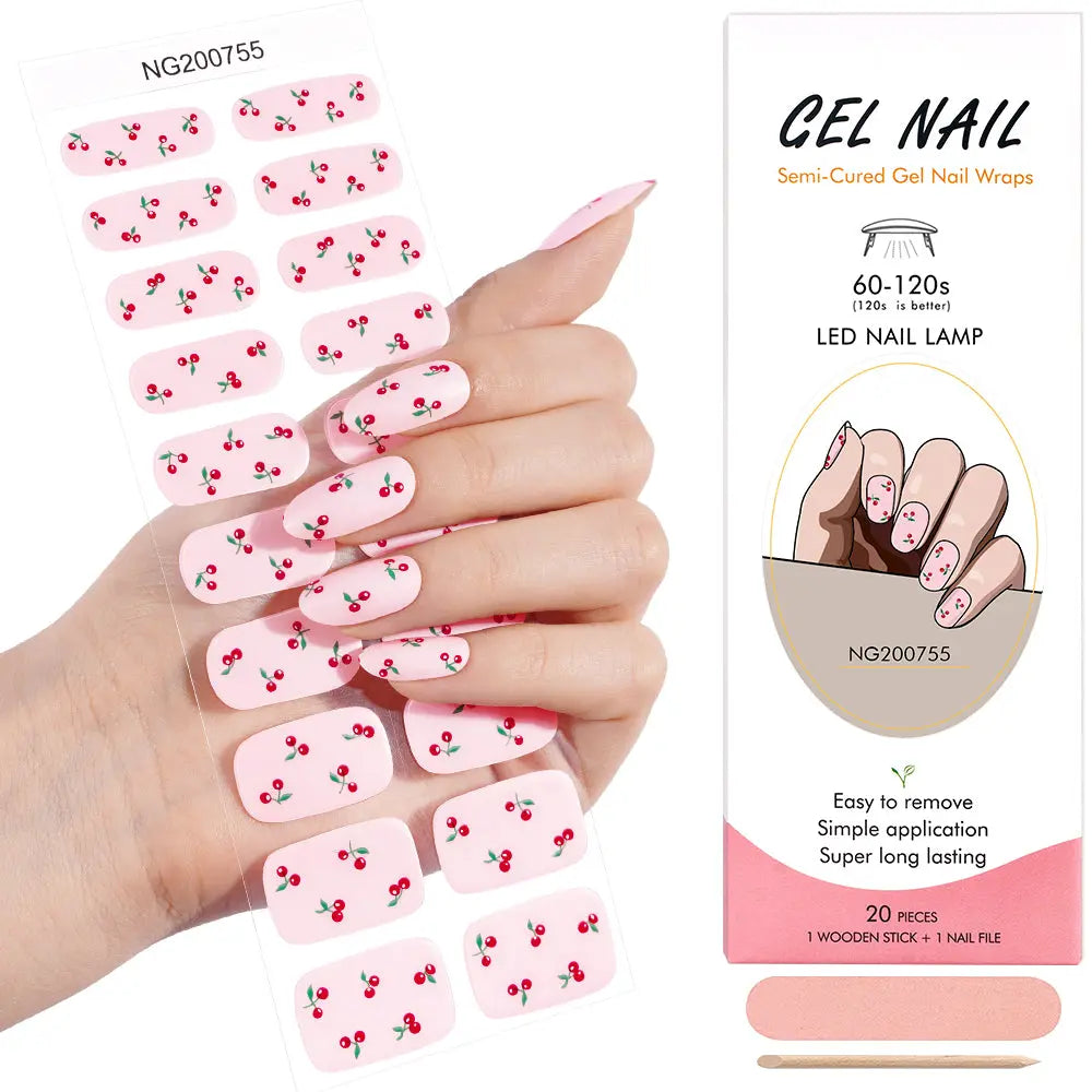 Cherry — Semi-Cured Gel Nail Wraps