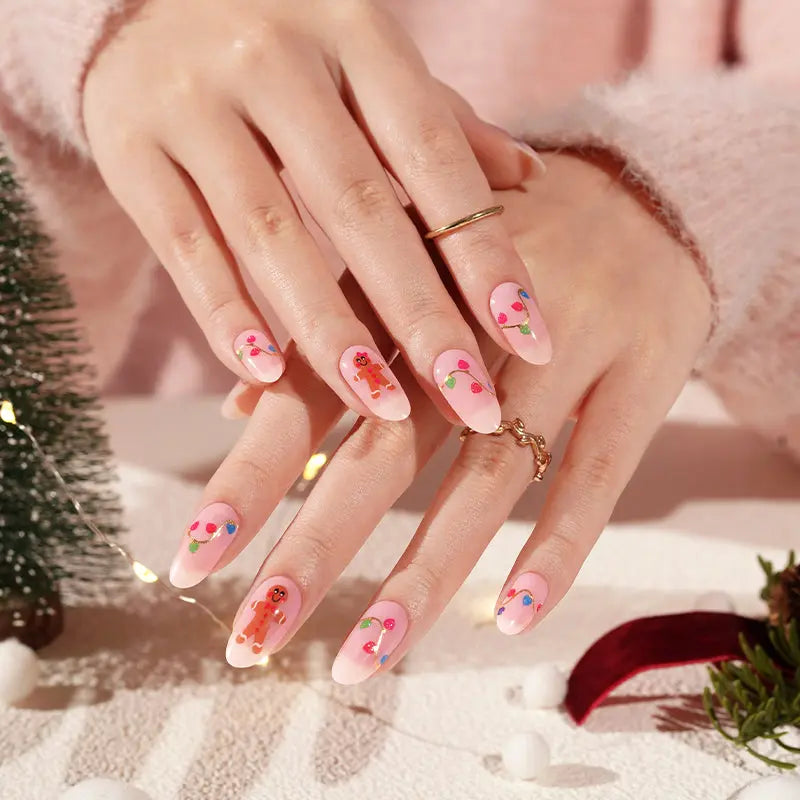 Christmas Gel Stickers Customizable For Brands — Semi-Cured Gel Nail Wraps