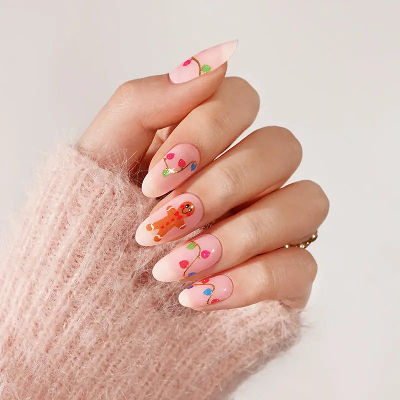 Christmas Gel Stickers Customizable For Brands — Semi-Cured Gel Nail Wraps