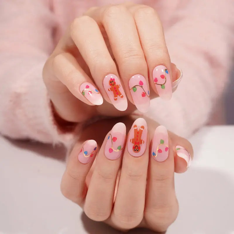 Christmas Gel Stickers Customizable For Brands — Semi-Cured Gel Nail Wraps