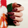 Christmas Manicure Red Glitter Gel Designs — Semi-Cured Gel Nail Wraps