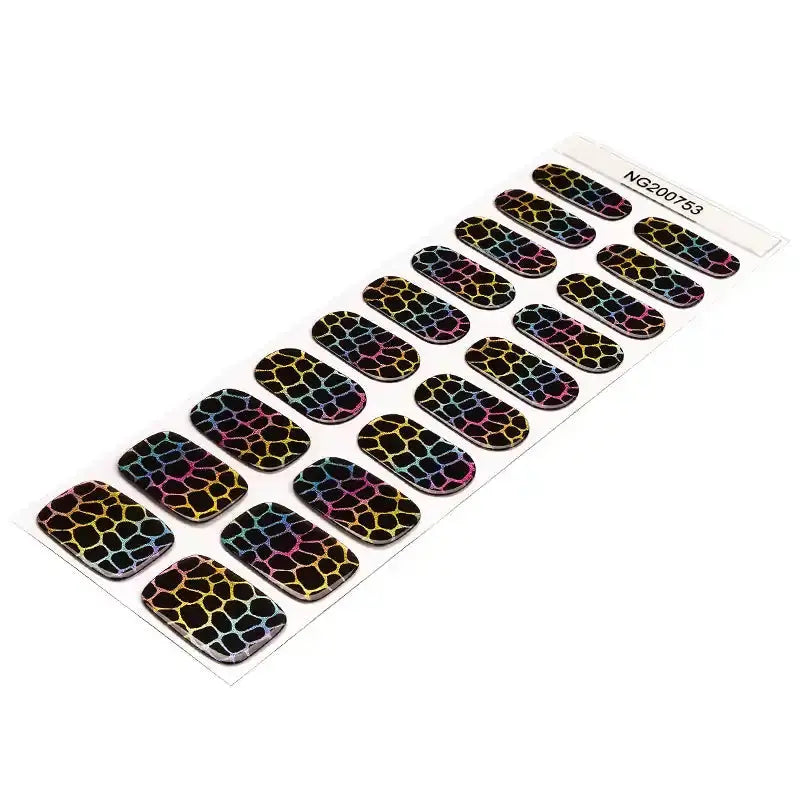 Colorful Animal Patterns — Semi-Cured Gel Nail Wraps