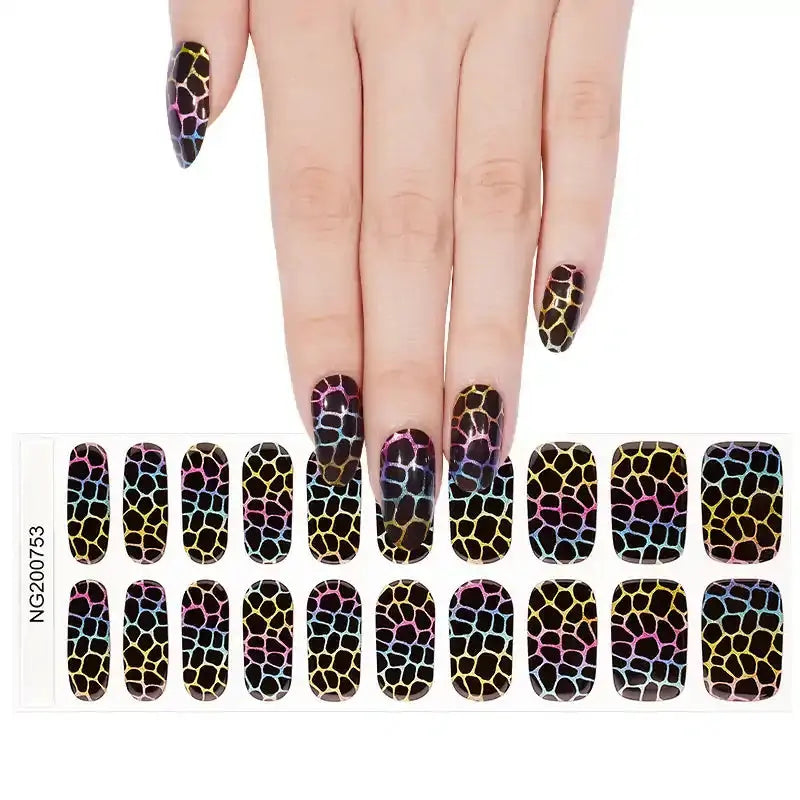Colorful Animal Patterns — Semi-Cured Gel Nail Wraps