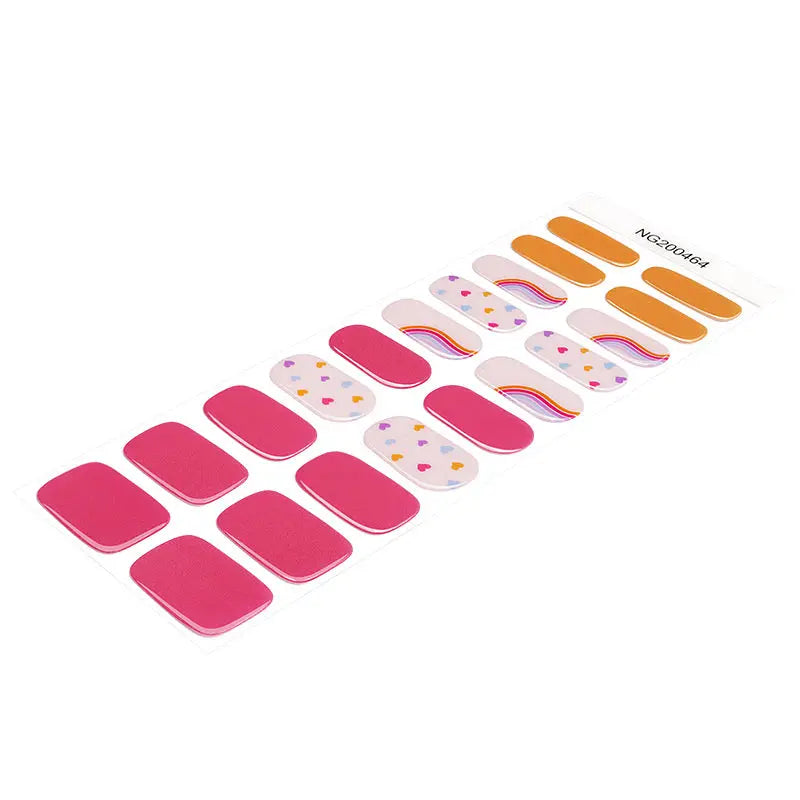 Colorful Love Strips — Semi-Cured Gel Nail Wraps