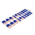 Crocodile Pattern Blue 20 Tips — Semi-Cured Gel Nail Wraps