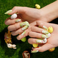 Cute Bunny Spring Green Stickers — Semi-Cured Gel Nail Wraps