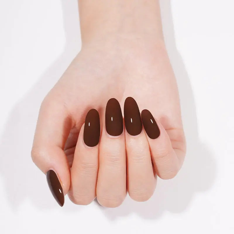 Dark Brown Gel — Semi-Cured Gel Nail Wraps