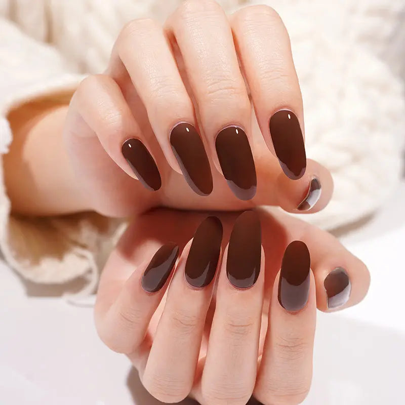 Dark Brown Gel — Semi-Cured Gel Nail Wraps