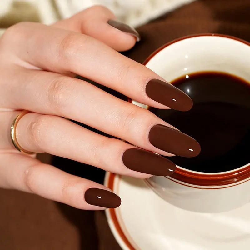 Dark Brown Gel — Semi-Cured Gel Nail Wraps
