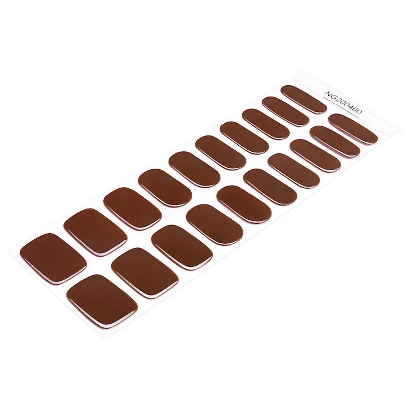 Dark Brown Gel — Semi-Cured Gel Nail Wraps