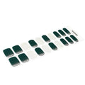 Dark Green Sliver Gel Various Designs — Semi-Cured Gel Nail Wraps