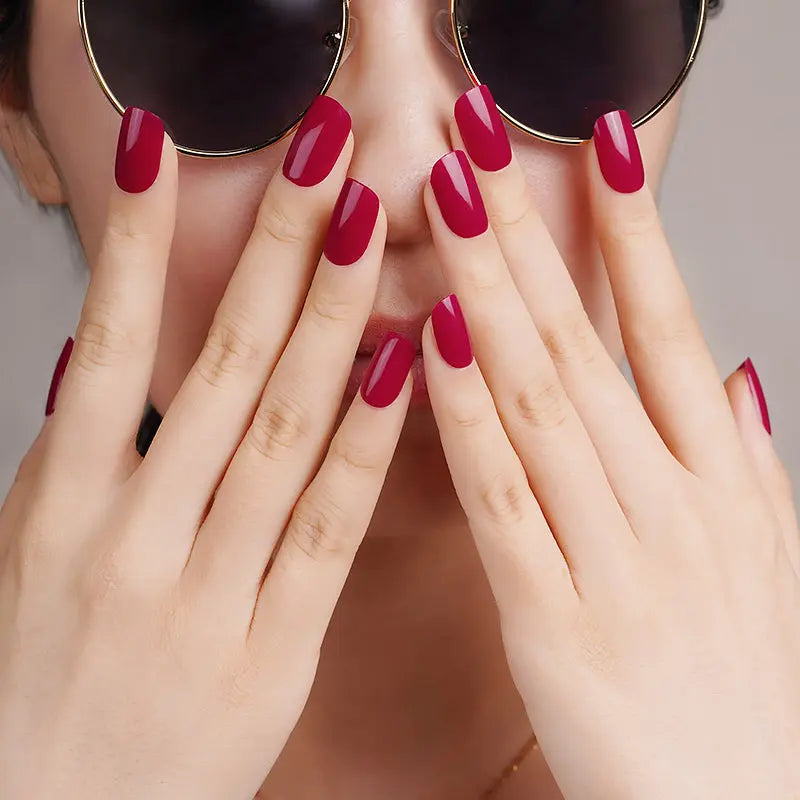 Berry Polish Violet Hinted With Red Gel Nail Wraps — Semi-Cured Gel Nail Wraps