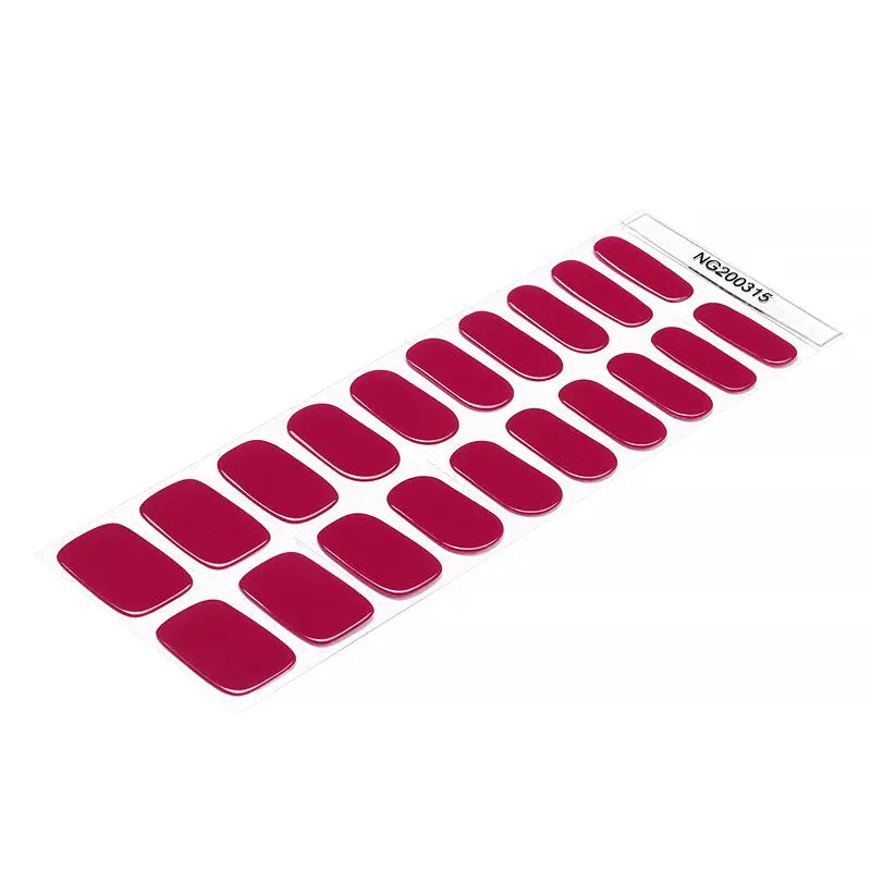 Berry Polish Violet Hinted With Red Gel Nail Wraps — Semi-Cured Gel Nail Wraps