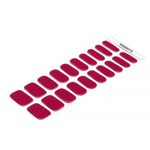 Berry Polish Violet Hinted With Red Gel Nail Wraps — Semi-Cured Gel Nail Wraps
