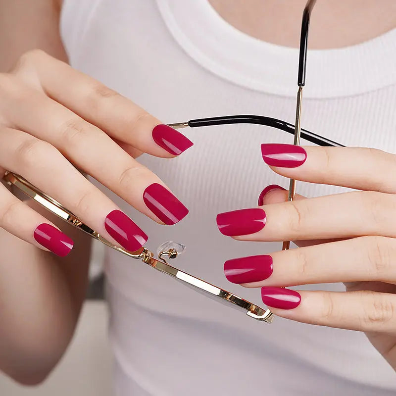 Berry Polish Violet Hinted With Red Gel Nail Wraps — Semi-Cured Gel Nail Wraps