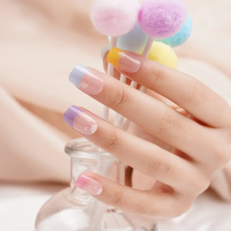 Easter Art Rubbit Gel Designs — Semi-Cured Gel Nail Wraps
