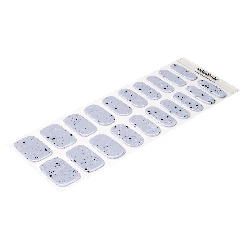 Eggshell Lavender Grey 20 Tips Strips — Semi-Cured Gel Nail Wraps