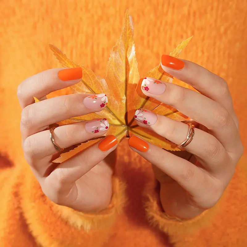 Fall Gel Stickers Customizable Strips For Brands — Semi-Cured Gel Nail Wraps