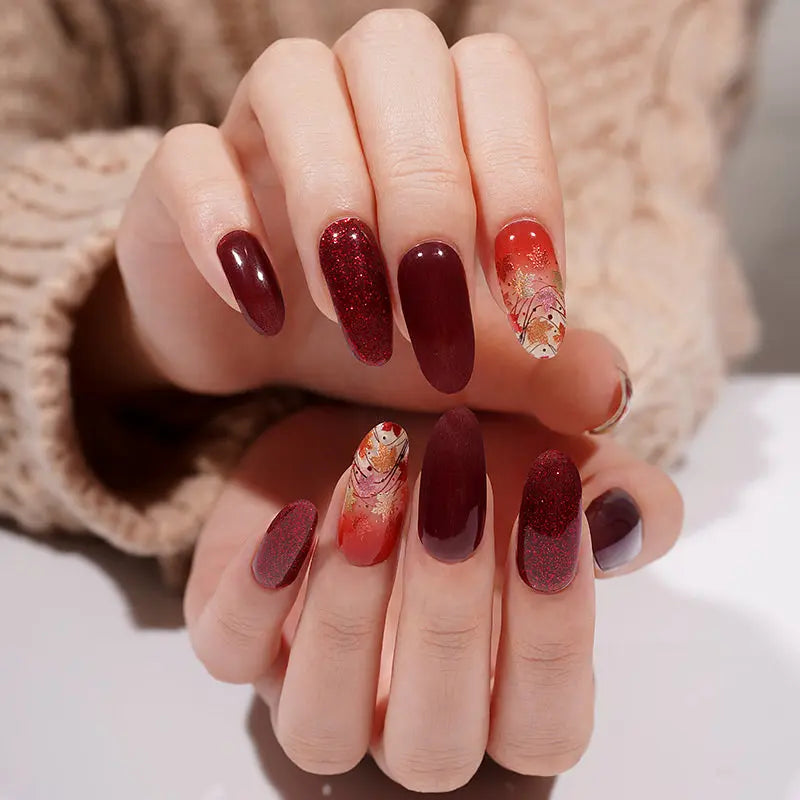 Fall Maple Leaf Gel — Semi-Cured Gel Nail Wraps
