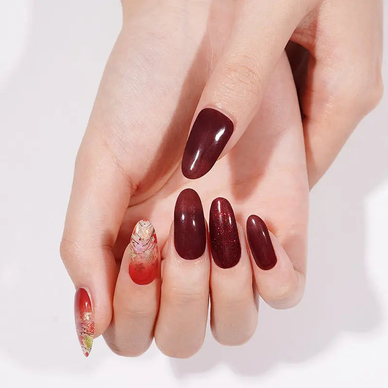 Fall Maple Leaf Gel — Semi-Cured Gel Nail Wraps