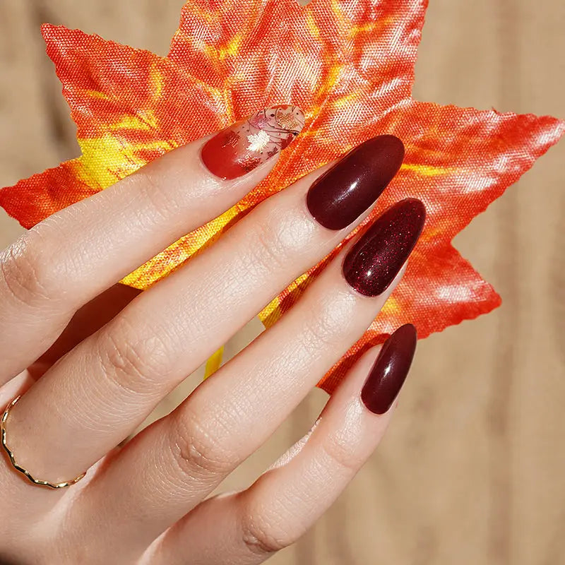 Fall Maple Leaf Gel — Semi-Cured Gel Nail Wraps