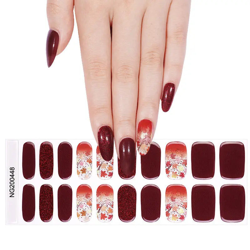 Fall Maple Leaf Gel — Semi-Cured Gel Nail Wraps