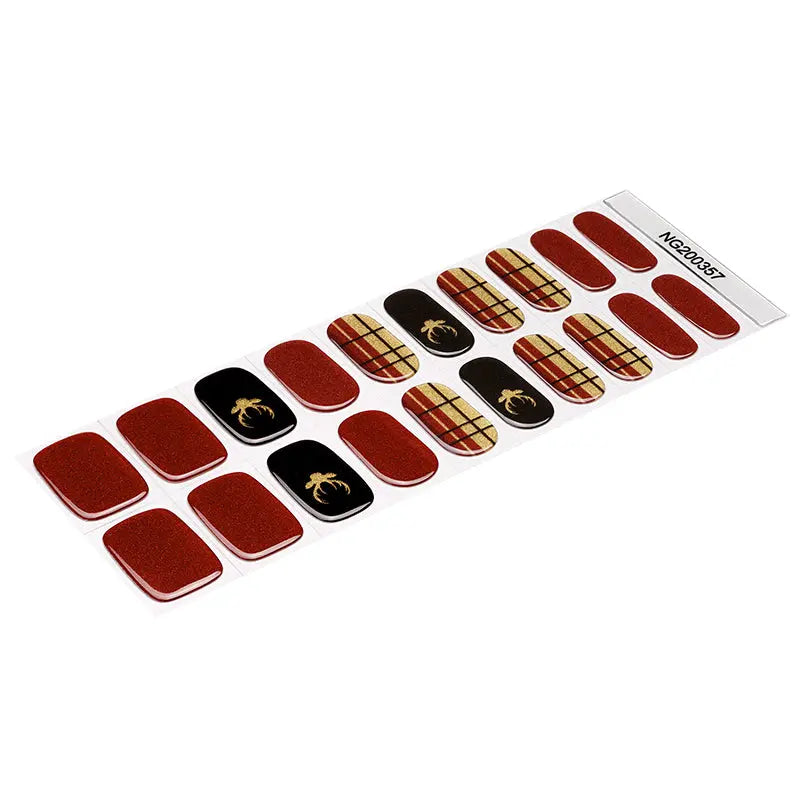 Fawn Gel Art Christmas Gel Designs — Semi-Cured Gel Nail Wraps