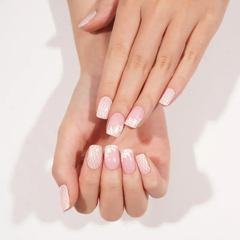 Fishnet Pattern Gel Light-Cured Bulk Orders & Designs — Semi-Cured Gel Nail Wraps