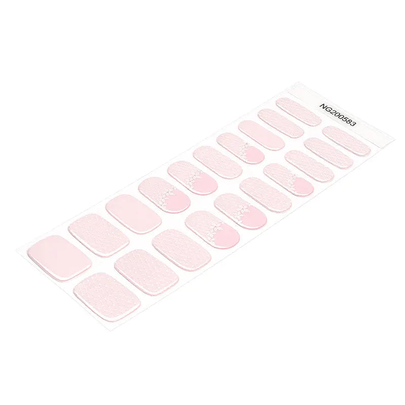 Fishnet Pattern Gel Light-Cured Bulk Orders & Designs — Semi-Cured Gel Nail Wraps