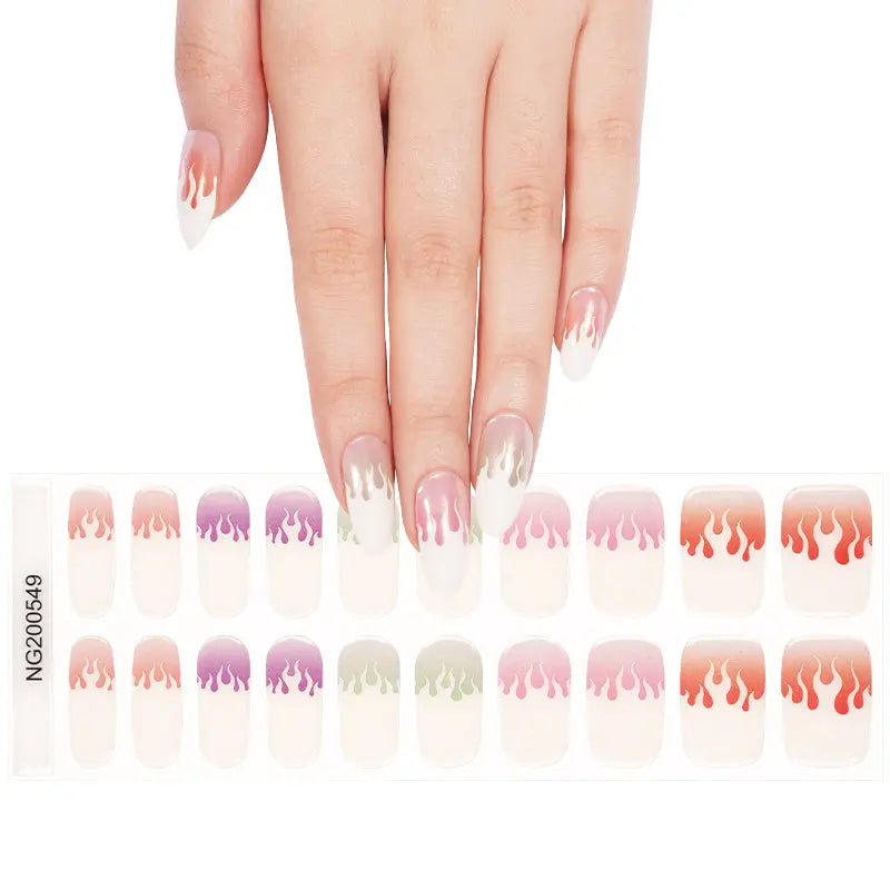 Flaming Hot 20 Tips — Semi-Cured Gel Nail Wraps