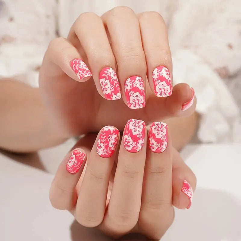 Floral Gel Stickers Gel Suppliers — Semi-Cured Gel Nail Wraps