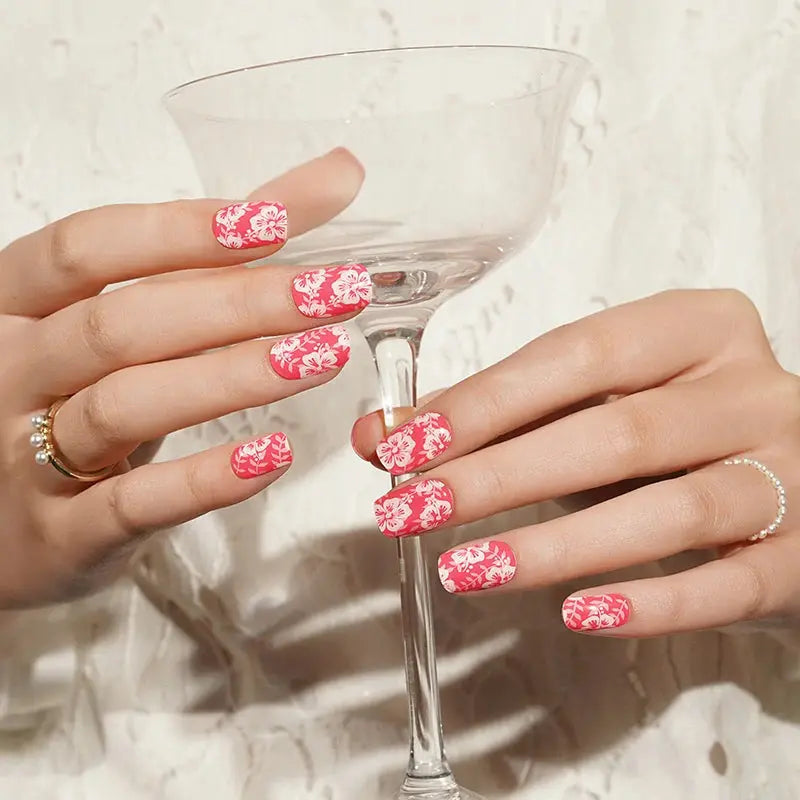 Floral Gel Stickers Gel Suppliers — Semi-Cured Gel Nail Wraps