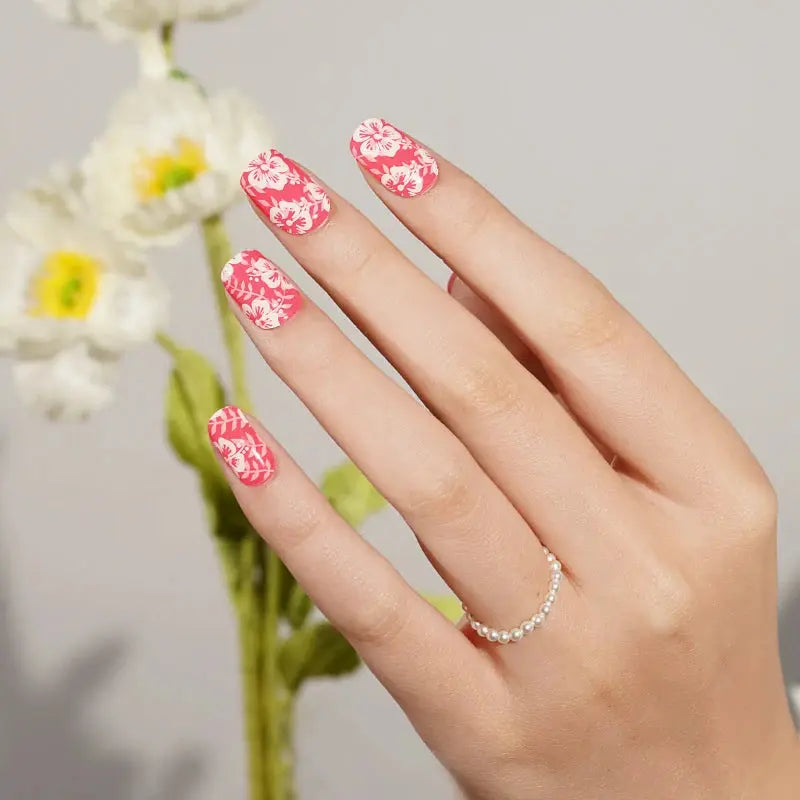 Floral Gel Stickers Gel Suppliers — Semi-Cured Gel Nail Wraps
