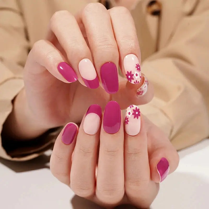 Floral Gel Stickers Gel Suppliers — Semi-Cured Gel Nail Wraps