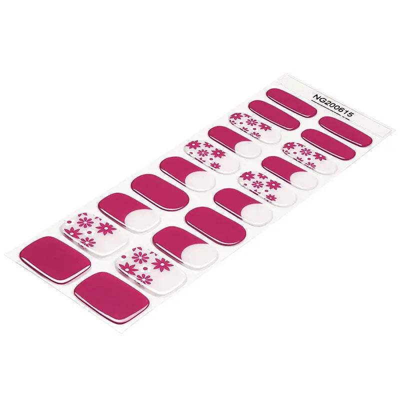 Floral Gel Stickers Gel Suppliers — Semi-Cured Gel Nail Wraps