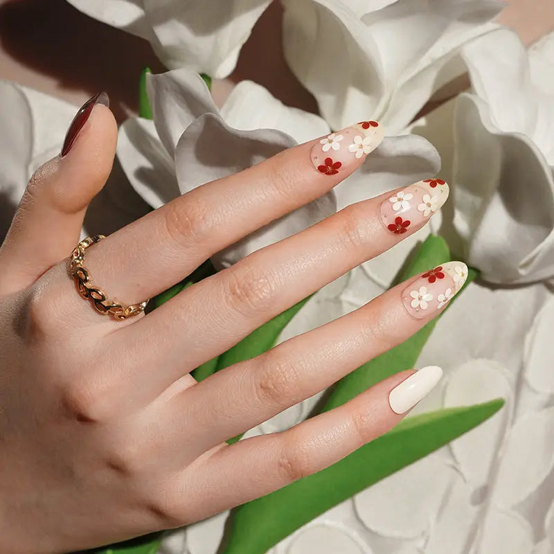 Flower Transparent Gel — Semi-Cured Gel Nail Wraps